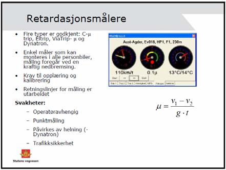 friksjonsmålinger i forbindelse