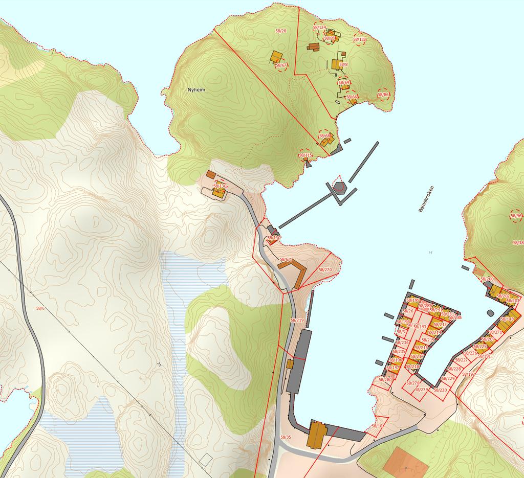 Planprogram Beinskroken, Austevoll kommune datert 19.03.2015 Området er vist i kartet over med stipla linje.