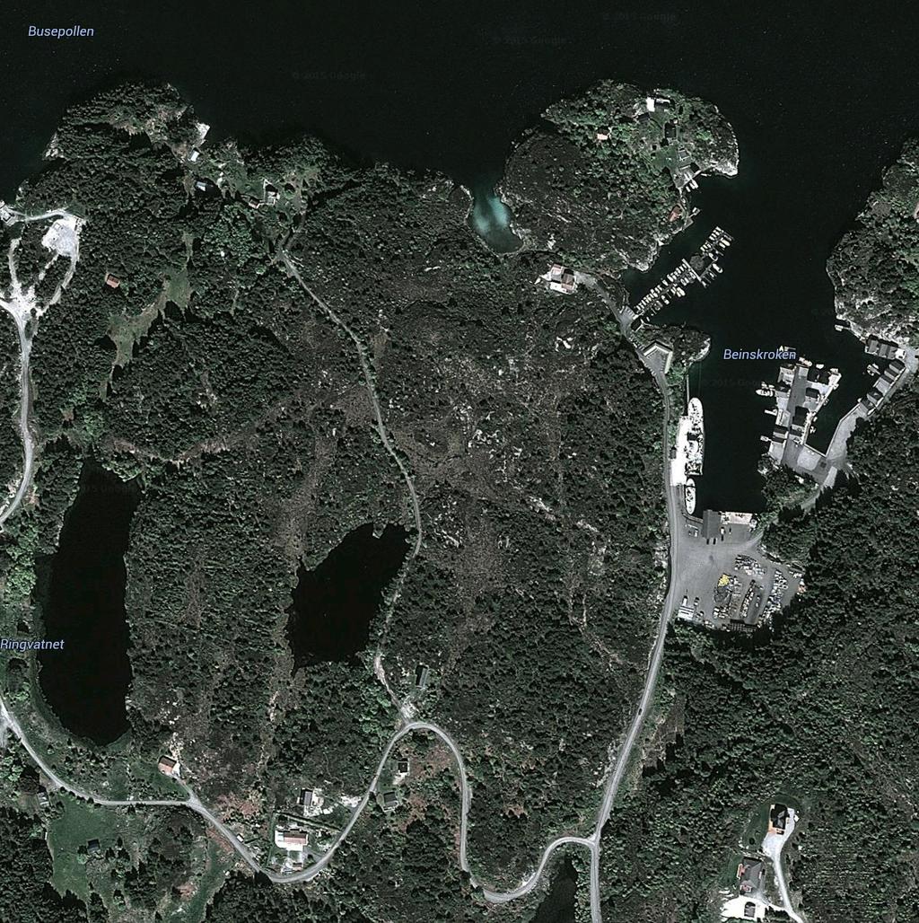 Planprogram Beinskroken, Austevoll kommune datert 19.03.2015 Illustrasjon av planområde i landskapet er plassert omtrentlig.