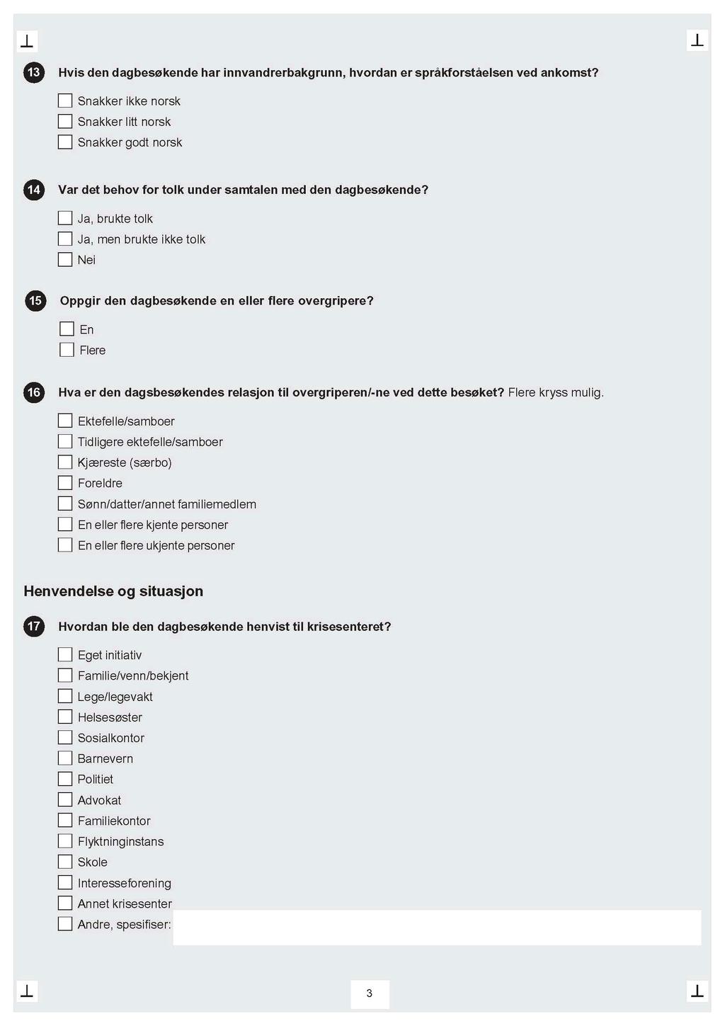 Rapportering fra krisesentrene 2007