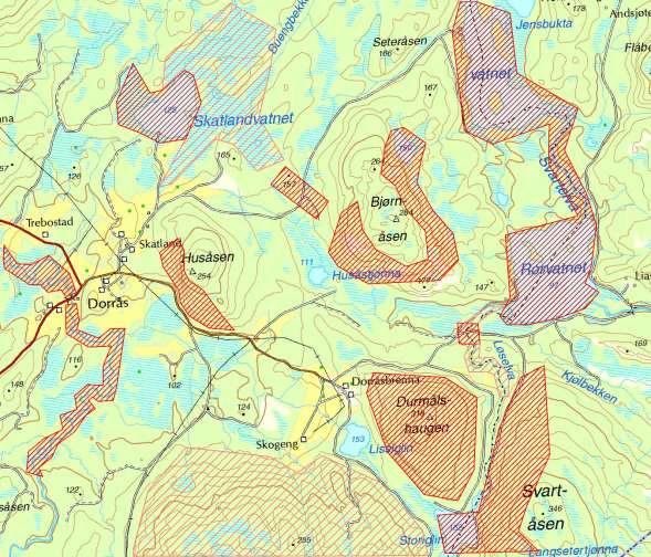 Eksempel lendevurdering Mobilitet Naturlige hindre: Elv (ikke islagt) Vann (tynn is) Hellingsgrad