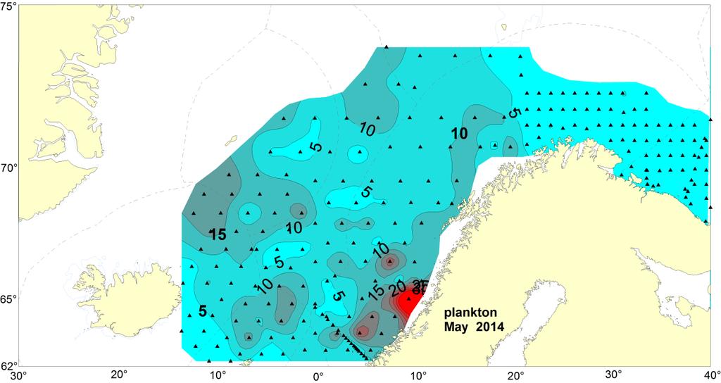 Zooplankton dry weight (g m -2 ) Økning i