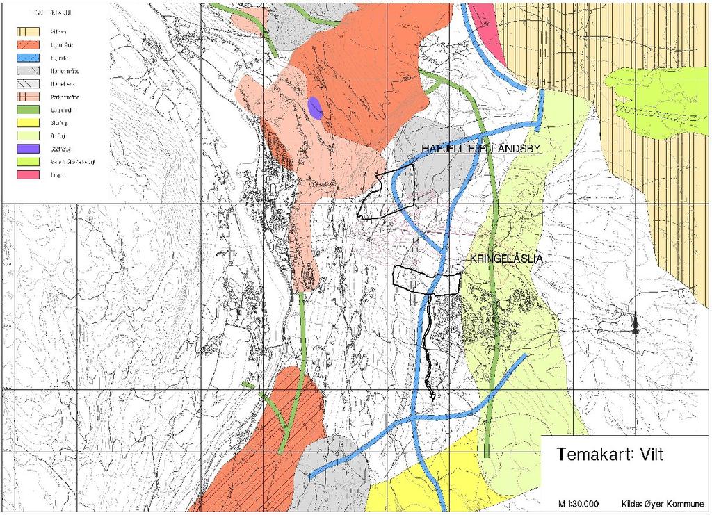 Det opplyses likevel at det i forbindelse med en annen reguleringsplan i tilknytning til alpinsenteret, Reguleringsplan for Hafjell Fjellandsby, ble utarbeidet en egen viltmessig vurdering, utført av