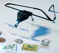 : 347 993 Kr 195,00 Brillelupe VISIR 1,5 3,5x Praktisk brillelupe som gir ledige hender når en jobber,betrakter eller kontrollerer frimerker, mynter og mer.