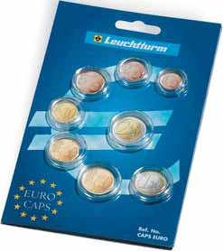 Runde myntkapsler 69 Myntkapsel-utvalg EURO Euro myntkapsler 1 av hver kapsel, 1 Cent til 2 Euro. Artnr.