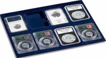 345 868 Kr 117,00 TAB Myntskuffer For 8 slabs opptil 63 x 85 mm i størrelse. Passer alle L- formede myntkofferter og myntkassetter. 2-pakning.