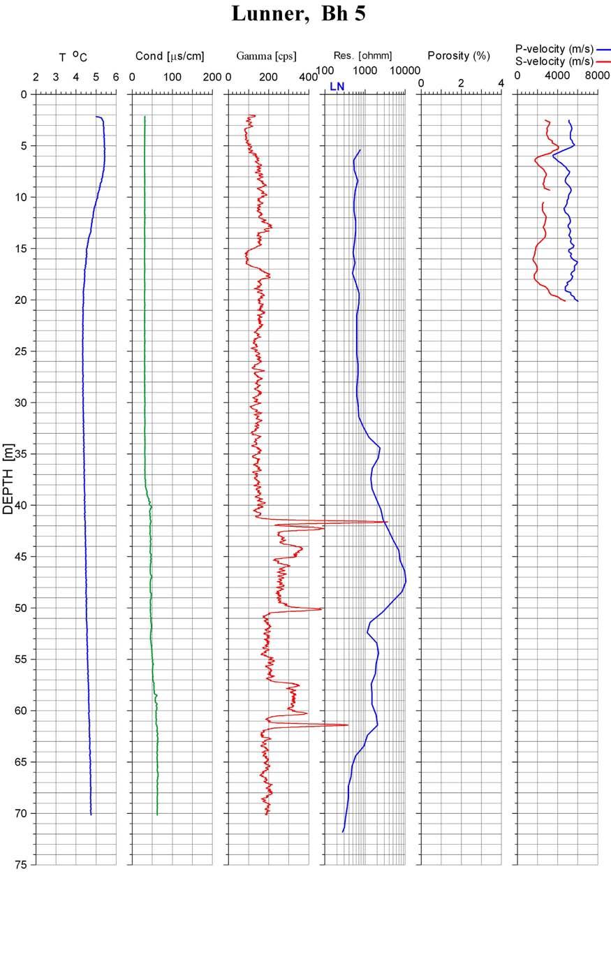 Figur 7. Resultater fra Bh 5, Lunner.