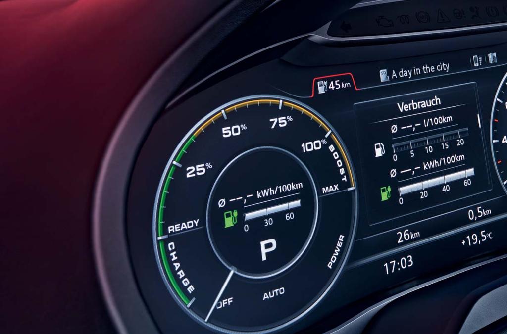 24 25 Strålende perspektiver Audi virtual cockpit (ekstrautstyr) er et digitalt kombiinstrument som viser kjørerelevant informasjon på et høyoppløselig