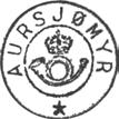 AURSJØMYR BRANDÅS brevhus, i Rissa herred, ble opprettet den 01.03.1936. Navnet ble 01.03.1949 endret til AURSJØMYR.