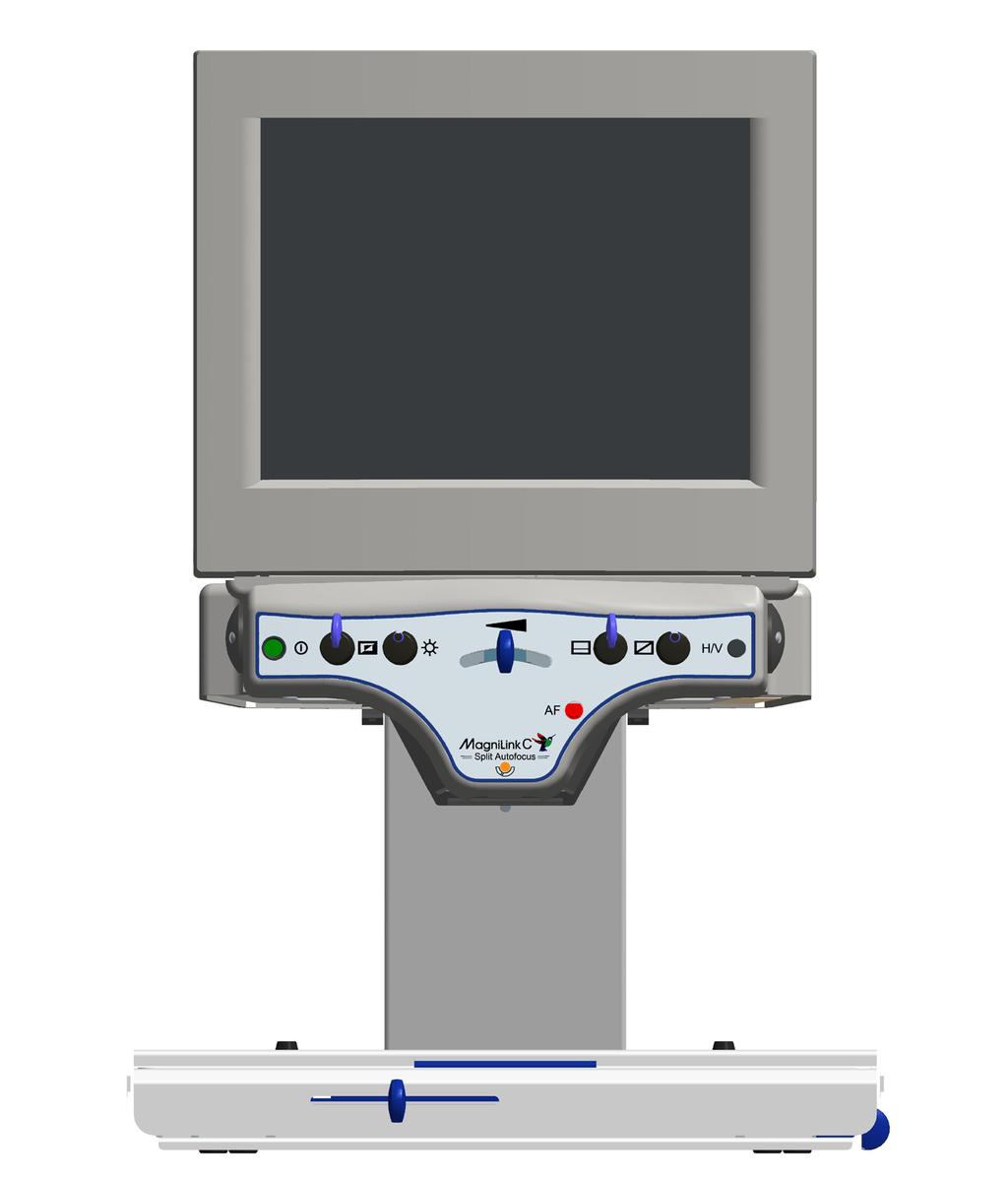 Generelt MagniLink C Reader (AF) og MagniLink C Split (AF) er forstørrende elektroniske autofokuserende synshjelpemiddel med mulighet for fargegjengivelse.