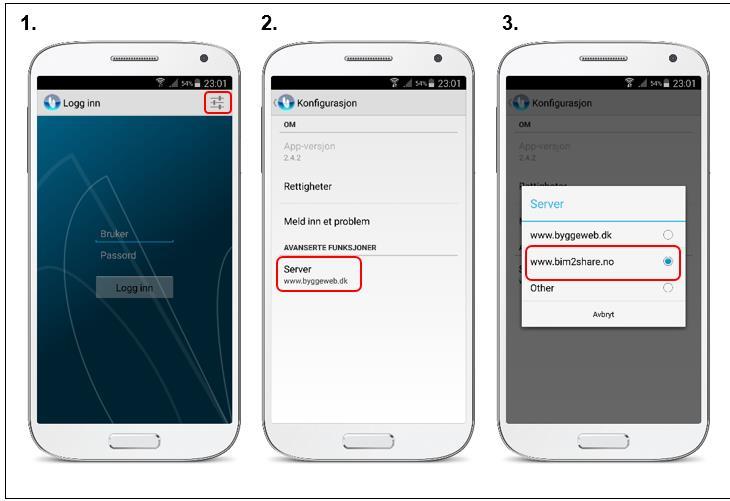 Anbefalt praksis Godkjent av: Steffensen, Birger Side: 80 av 114 For detaljert veiledning i installasjon av ios App, se Installasjonsveiledning på http://esam.doc.bim2share.