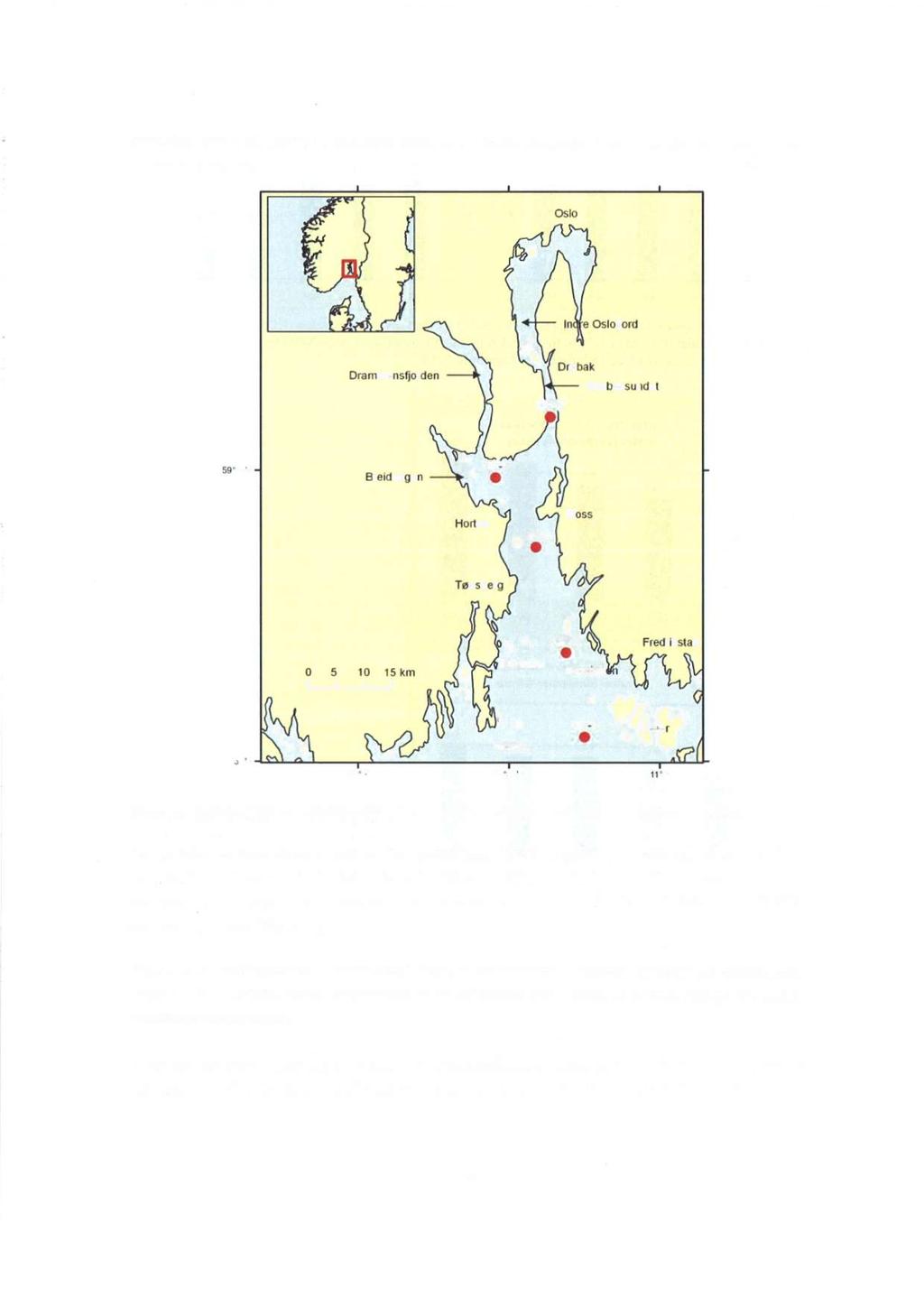 områder, gjort det mulig å estimere kildene til næringssaltene i de øvre lag av Oslofjorden (Aure m.fl. 2010). Oslo Dranirnensfjorden Fulehuk Missinu OF-1 C - Figur 13.