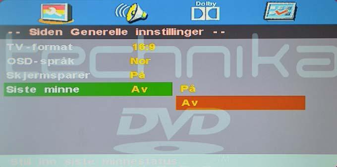 Betjening av DVD Betjening av DVD Audioinnstillinger Høyttalerinnstillinger I Siden Audioinnstillinger trykker du //SYMBOL//-knappen for