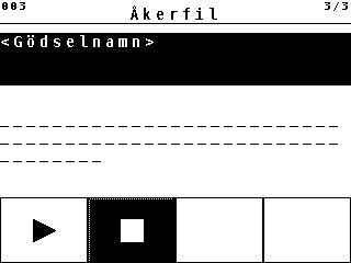 21: [1] Visning av sidetallet [2] Navnefelt Åkerfil/fil [3] Verdifelt [4] Visning starttid/-dato