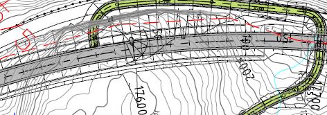 6. Merknad (tegning C004) I området 16300 til 16900 er resulterende fall nært null og det er fare for at det kan oppstå vannansamling i vegen. Vurder muligheten for å redusere dette problemet. 7.