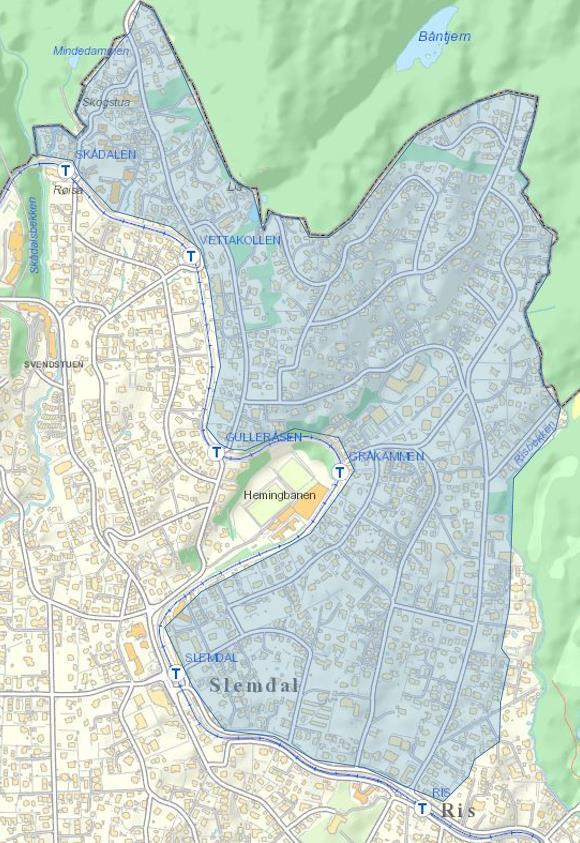 1 Bakgrunn Sweco har fått i oppdrag av Ris Vel å se på trafikksituasjonen på veiene mellom T-banen (Linje 1 Frognerseterbanen) og Marka fra Ris til Midtstuen.