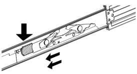 3..4 Installllere skiinnesett Ta ut de to skinneenhetene. Trekk ut skinneenheten til full lengde.