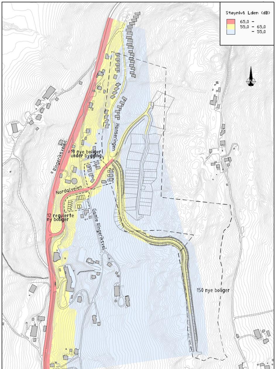 19 7.2 X2 Støysonekart med dagens trafikk 2030 med