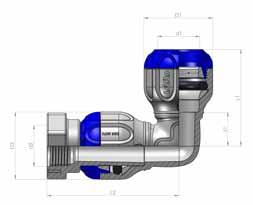 90 / ELBOW 90 FEMALE Ø D x R Type NRF RWG RSK VVS L1 L2 d2 z1 z2 25 x 3/4 122 2561385 8211223 2508586 072364025 70 93 46 25 46 R3/4 22,5-25 x 3/4 (GT) *