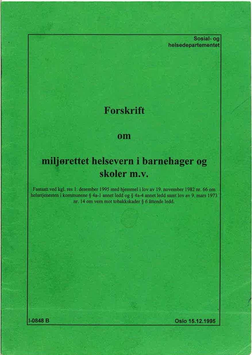 Forskrift fra 1995