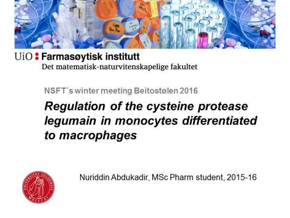 ved Farmasøytisk institutt, Nuriddin Abdukadir, på