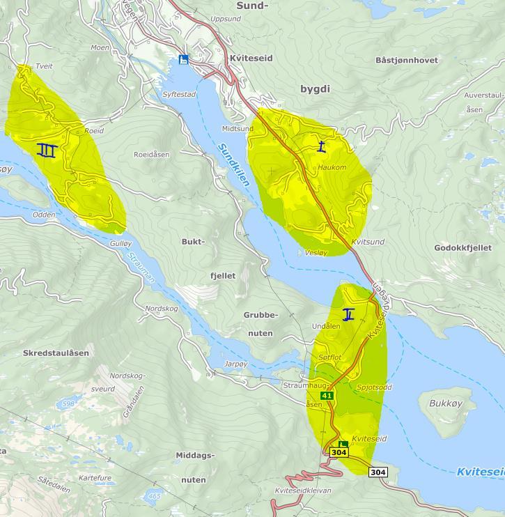 Geografisk omfang Prosjektområda ligg i Kviteseid kommune Prosjektområda er sett opp i prioritert rekkefølgje på kartskissa Etter