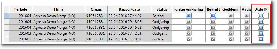 Rapport/fil/utskrift Rapport/fil Det produseres ulike rapporter avhengig av hvor i prosessen du er. Disse er navngitt i henhold til koden på rapporten du har bestilt.