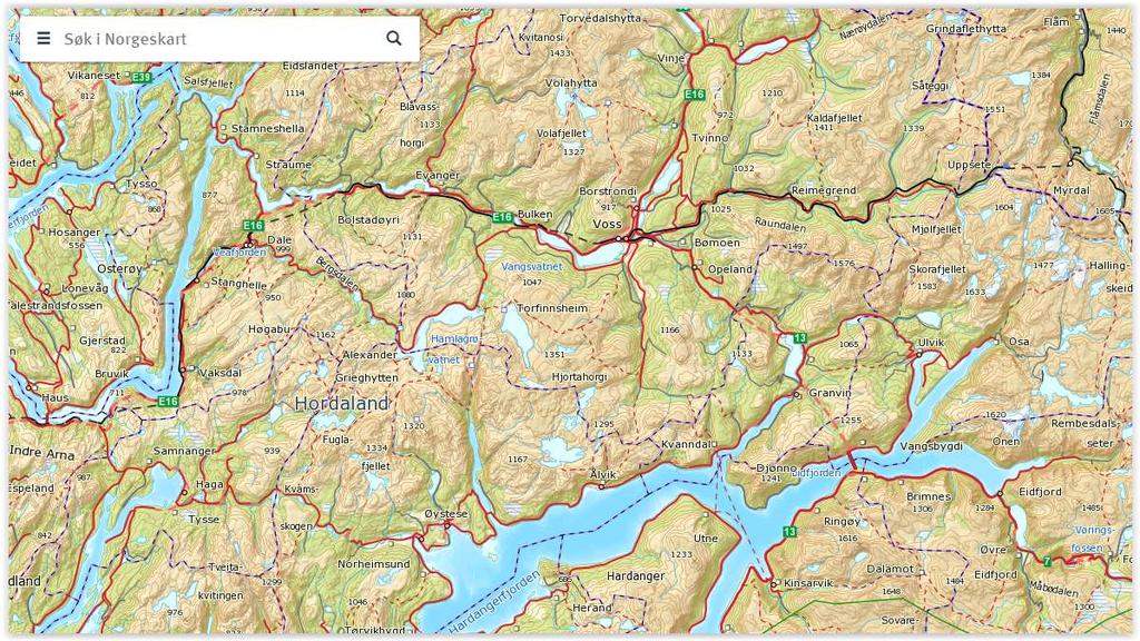 Kartverket har lansert en ny utgave av norgeskart.no «primærkartet» framstår med en god kartografi med behagelige farger når man får zoomet seg inn i kartet (inngangsbildet er kanskje litt stusselig?