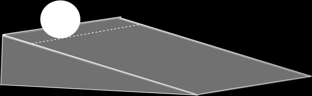 Begge kulene har masse M og radius R. Den røde kulen er en solid(massiv) kule med uniformt fordelt masse. Den blåe kulen er en hul kule med massen fordelt uniformt langs skallet.