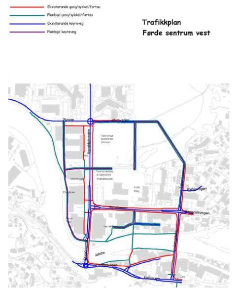 Førdepakken KDP revisjon 2001 KPD Revisjon kommunedelplan trafikk Førde sentrum (2001)