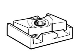 Elektroforsinket / Pregalvanisert Tilbehør, skinner og konsoller Klikkfeste PB 41 Klikkfeste PB 41 er en detalj i skinnesystemet System 41.