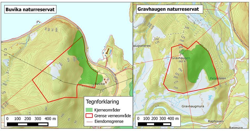 Kjerneområder Kjerneområder er biologisk viktige områder innenfor verneområdet.