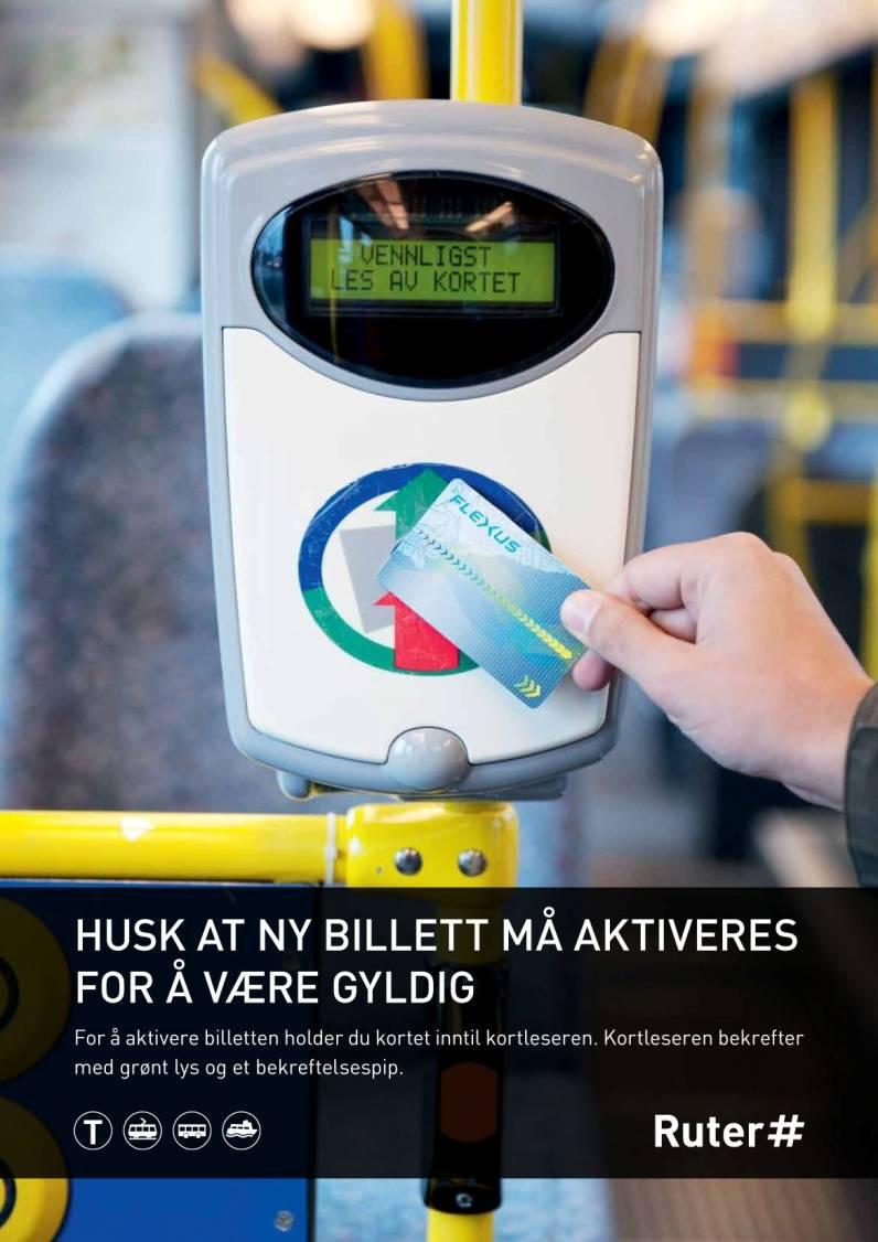 Kanaler: Plakater om bord i alle transportmidler, to annonser i