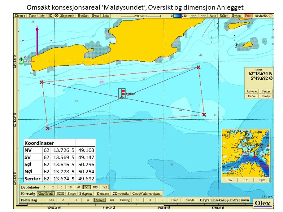 TANGO Seaweed, Søknad Akvakultur Lokalitet Måløysundet 1267074, Nov. 2016 1 Søknad Akvakultur Anlegg i Sjø, Lokalitet Måløysundet 1.