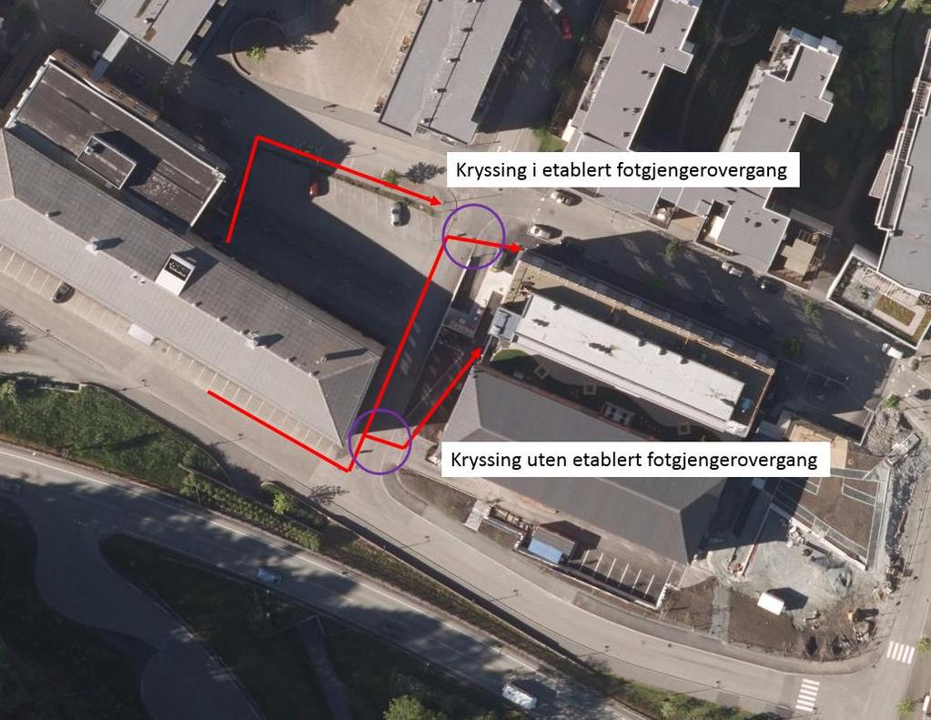 område f_p, samt noe kjøring til Ilsvika gård. Den lave trafikkmengden tilsier at det ikke er nødvendig med fysisk separering mellom gangtrafikk, sykkeltrafikk og biltrafikk.