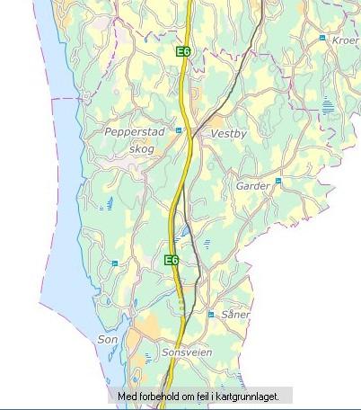 Follo-regionen, og er lokalisert lengst sør i Akershus fylke, ca. 40 kilometer sør for Oslo (fig. 4 og 5). Per 01.