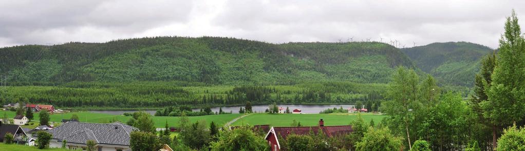 Av de bebygde områdene er det særlig boliger ved Brøttem som blir negativt påvirket av vindkraftverket, i tillegg til hyttebebyggelse i nordvendte skråninger rundt Håen og Samsjøen.