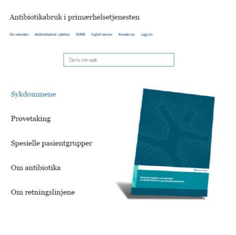 Antibiotikastyring i primærhelsetjenesten Antibiotikastyring i sykehus Felles norske