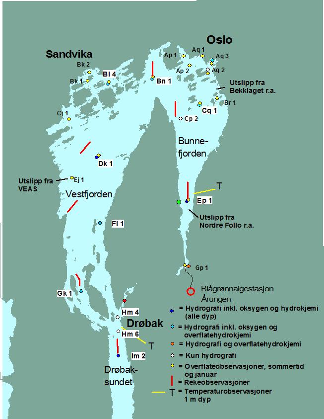 Overvåkingen av Indre Oslofjord i 212 ble som tidligere år gjennomført av Norsk institutt for vannforskning i samarbeid med Biologisk institutt (nå Institutt for biovitenskap) ved Universitetet i