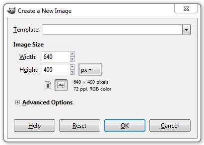 Bildebehandling i GIMP 9.1 Opprette et dokument & 9.2 Bildestørrelse For å opprette et nytt dokument velger du File > New (Fil > Ny.