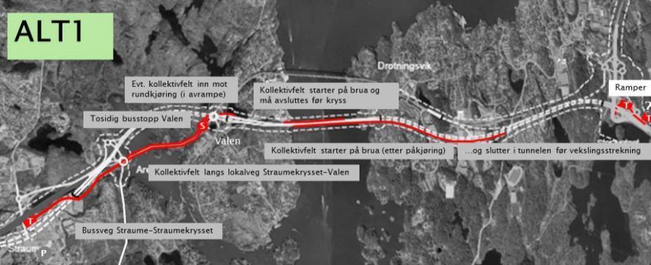 3. HOVEDALTERNATIVER Dette kapittelet omhandler overordnete resultater fra modellering av hovedalternativene, samt hvordan kryss- og avviklingssituasjonen er langs hovedtraséen. 3.