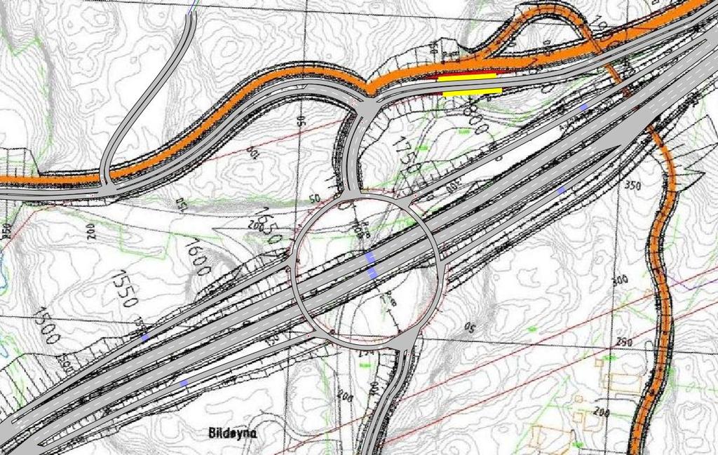 Fra ny byutvikling DETALJSTUDIE: Tilknytning av byutvikling vest for Bildøykrysset Køanalyse fra Aimsun-modell Mot lokalveg