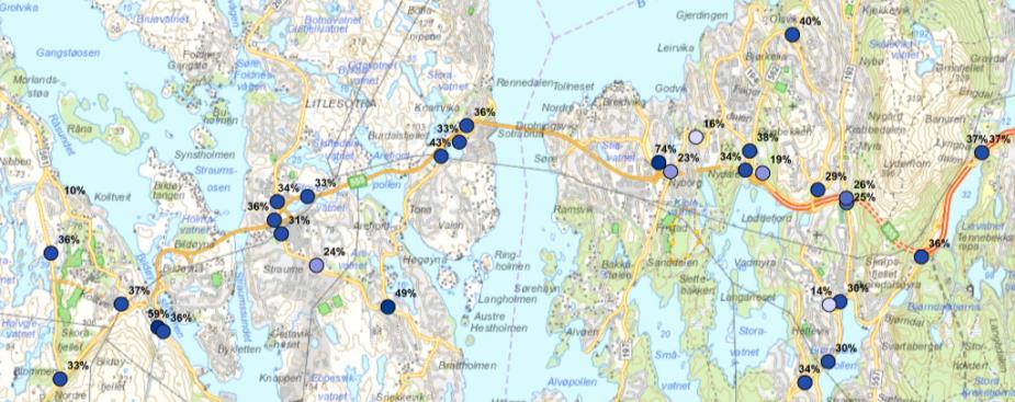 2. METODE 2.1 Generelt Trafikkberegningene er gjennomført med Aimsun-versjon 8.0 for morgen- og ettermiddagsrushet.