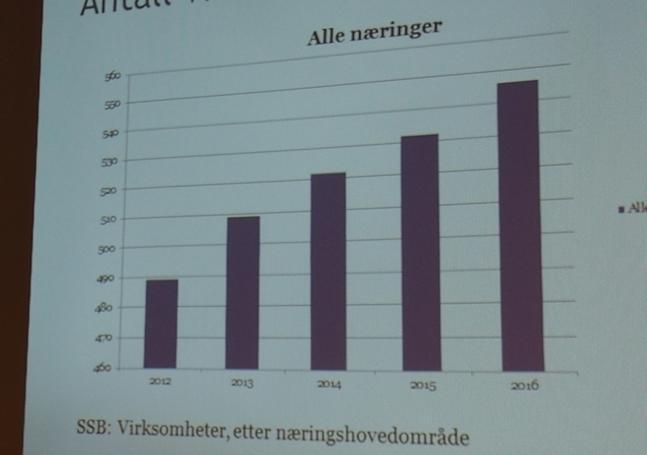 Vi har mange bedrifter, og spesielt nevnte hun Mapei AS og alle ringvirkningene rundt den bedriften. I tillegg BASF AS, som også er store på betong.