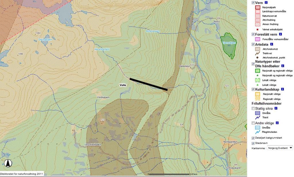 KUNNSKAPSSTATUS BIOLOGISK MANGFOLD OG NATURVERN I samsvar med DN-håndbok 13 (DN 2007) har Valle kommune foretatt en kartlegging av et utvalg av naturtyper og verdisetting av biologisk mangfold (www.