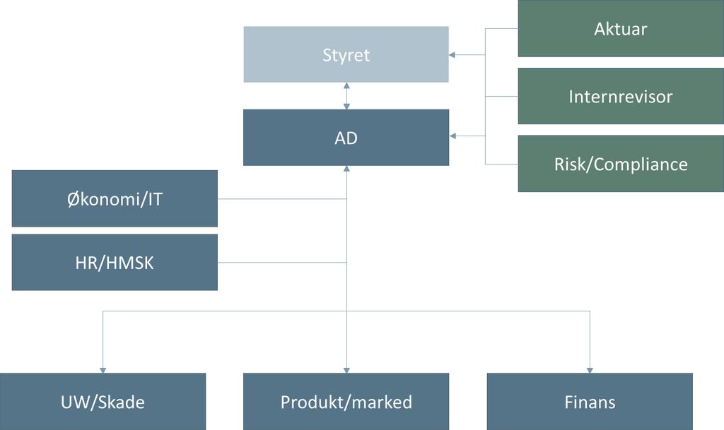 Risikoutvalg Revisjonsutvalg På grunn av selskapets kompleksitet og størrelse har man valgt at begge utvalgene skal bestå av hele styret.