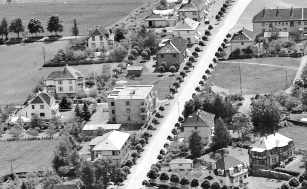 Utsnitt av flyfoto, trolig fra tidlig 1930-tallet.