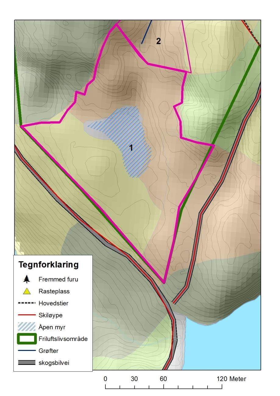 Delområde 1- Godbekken sør Beskrivelse av delområdet Delområdet består av en tett,