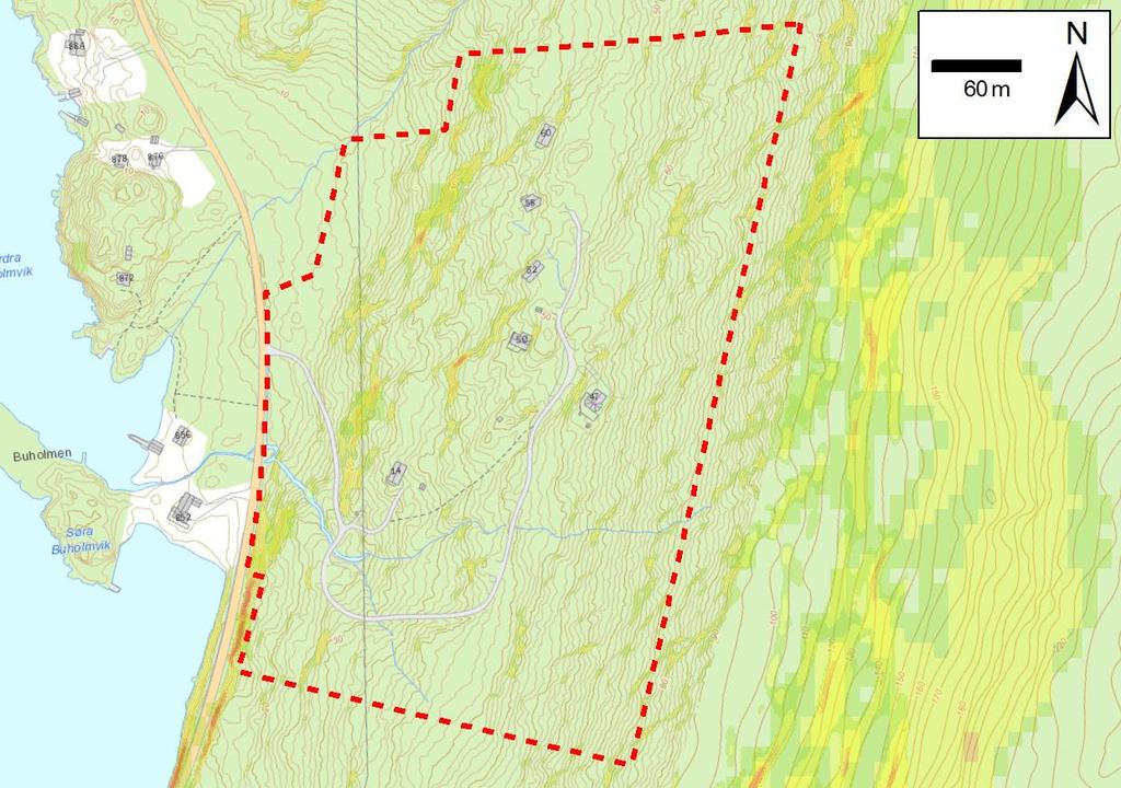 Skredfarevurderingen er utført ved hjelp av kartstudier, feltbefaring den 12. februar 2016 samt faglige vurderinger av faren for ulike skredtyper i det aktuelle området.