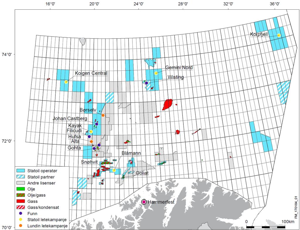 2.2.2 Andre funn og prospekter i PL532 og PL608 Det gjenværende letepotensialet i Johan Castberg lisensen ble betydelig nedjustert i etterkant av letekampanjen i 2013/14.